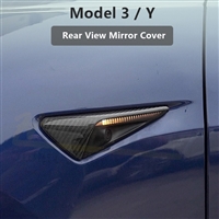 Real Carbon Fiber Side Camera Turn Signal Cover for the Tesla Models 3/Y