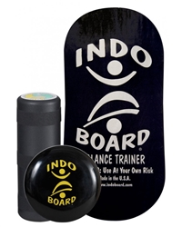 Indo Board Rocker Board Training Package (BLACK) w/ Roller & Cushion