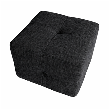 Exform Lilith Cube- Stool, Ottoman, Side Table (Black, Chenille)
