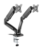 Rocelco MA2 Dual Monitor Arm with Motion Assist, USB & Multimedia Ports (BLACK)