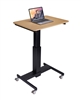 Rocelco MSD-28 Mobile Standing School Desk (Natural/Black)