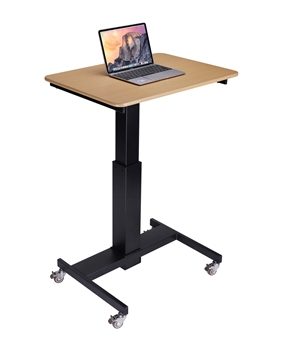 Rocelco MSD-28 Mobile Standing School Desk (Natural/Black)