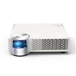 PIQS V 1100 Lumens Smart HD LED Portable Projector w/Auto-Focus, Virtual Touch Remote, Android, Wi-Fi, HDMI (WHITE)