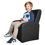 STASH Upholstered Folding Kids Chair with Built in Storage and Ottoman Conversion