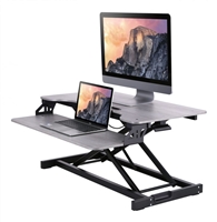 Rocelco VADR-G Sit To Stand Hi-Lift Adjustable Height Desk Riser (GREY)