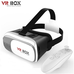 VR BOX 3D Virtual Reality Glasses w/Bluetooth Controller - 2nd Generation