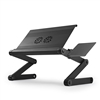 Uncaged Ergonomics WorkEZ Cool 18" Wide Adjustable Height Laptop Stand w/ 2 Cooling Fans, 3 USB ports, Mouse Pad (BLACK)
