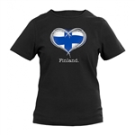 Finland Heart Lady Fit T-shirt, black