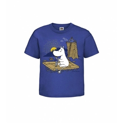 Moomin Building Kids' T-shirt, royal blue