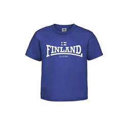 Suomi Finland Lonsdale Kids' T-shirt, royal blue