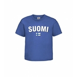 DC Suomi ja Lippu (Finland and Flag) Kids' T-shirt, royal blue