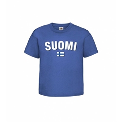 DC Suomi ja Lippu (Finland and Flag) Kids' T-shirt, royal blue