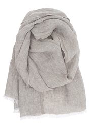 Lapuan Kankurit HALAUS Scarf, OLIVE, soft 100 % linen, unisex