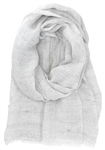 Lapuan Kankurit LEMPI Scarf, MELANGE WHITE, soft 100 % linen, 70 x 200 cm