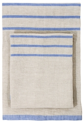 Lapuan Kankurit USVA Towel, 48x70 cm, linen/bright blue, soft washed 100 % linen