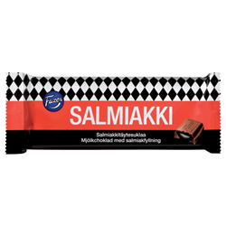 Fazer SALMIAKKI (Salmiac) Chocolate Bar, 100 g