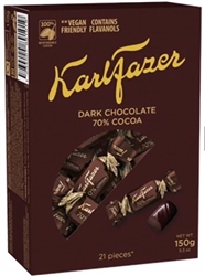 Fazer Dark 70 % Cocoa Chocolate Box (Fazerin Tumma Suklaa) 150 g, Individually Wrapped