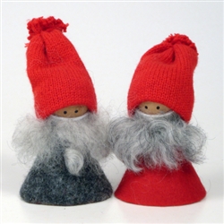 Larssons Tra Swedish Elf with beard TOMTEFAR SUNE, red