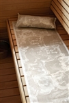 Lapuan Kankurit OTSO Sauna Bench Cover or Table Runner, 1.5 m, colour LINEN/white
