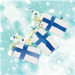 Havi LIPPU (Finnish Flags) Premium Quality Paper Napkins, cocktail size