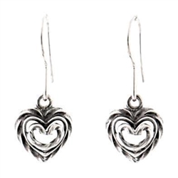 Kalevala Koru Jewelry HEART OF THE HOUSE (Talon Sydan) Earrings, silver