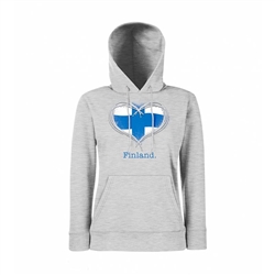 Suomi Finland Hoodie for women of all age with slim figure 'Lady fit'