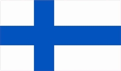 Suomi Finland Flag Bumper Sticker, 7.2 cm x 4.1 cm