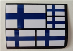 Suomi Finland Flag Bumper Sticker Sheet