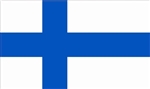 Suomi Finland Flag Bumper Sticker, blue/white