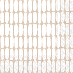 Marimekko ALKU Paper Napkins, light beige/white, luncheon