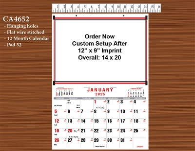 2025 - #CA4652 Commercial Half Apron Calendar
