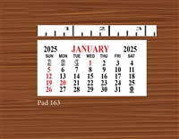 2025- #163 Calendar Pad - Standard Date Pad