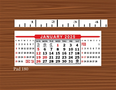 2025 - #180 Calendar Pad - Standard Date Pad