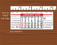 2025 - #180SWN Calendar Pad - Standard Date Pad