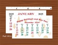 2025 - #185A Calendar Pad - Standard Date Pad