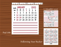 2025 - #188 Calendar Pad - Standard Date Pad