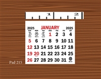 2025- #215 Calendar Pad - Standard Date Pad