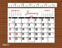 2025 - #37 Calendar Pad - Memo Pad
