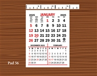 2025 - #56 Calendar Pad - Standard Date Pad