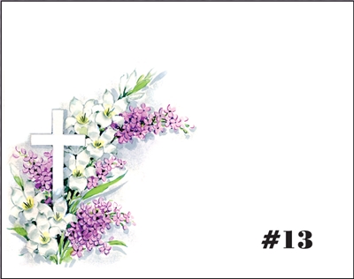 Falls 13  Enclosure Card - Cross With Lilies