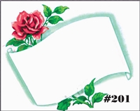 Falls 201 Enclosure Card - Red Rose with Scroll