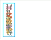 Falls 622 Enclosure Card - Assorted Flowers with Blue Border