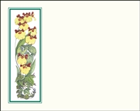 Falls 627 Enclosure Card - Yellow Flowers with a Green Border