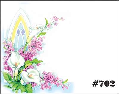Falls 702  Enclosure Card - Church Window with Lily