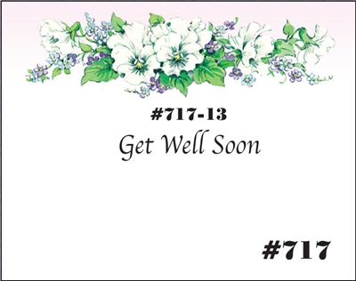 Falls 717 Enclosure Card - Purple and White Flowers with Holly