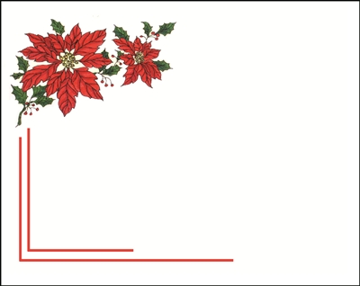 Falls 824  Enclosure Card - Poinsettia