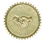 1.75" Embossed Gold Foil Seal For Certificates