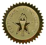 1.75" Embossed Gold Foil Seal For Certificates