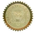 1.75" Embossed Gold Foil Seal For Certificates