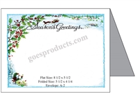 Seasons Greetings with Sleigh & Holly Baronial Card